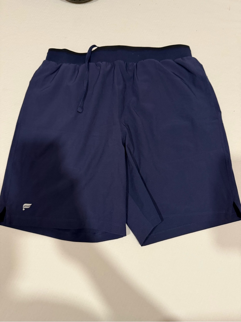 Fabletics Men's Deep Navy Athletic Shorts with Drawstring